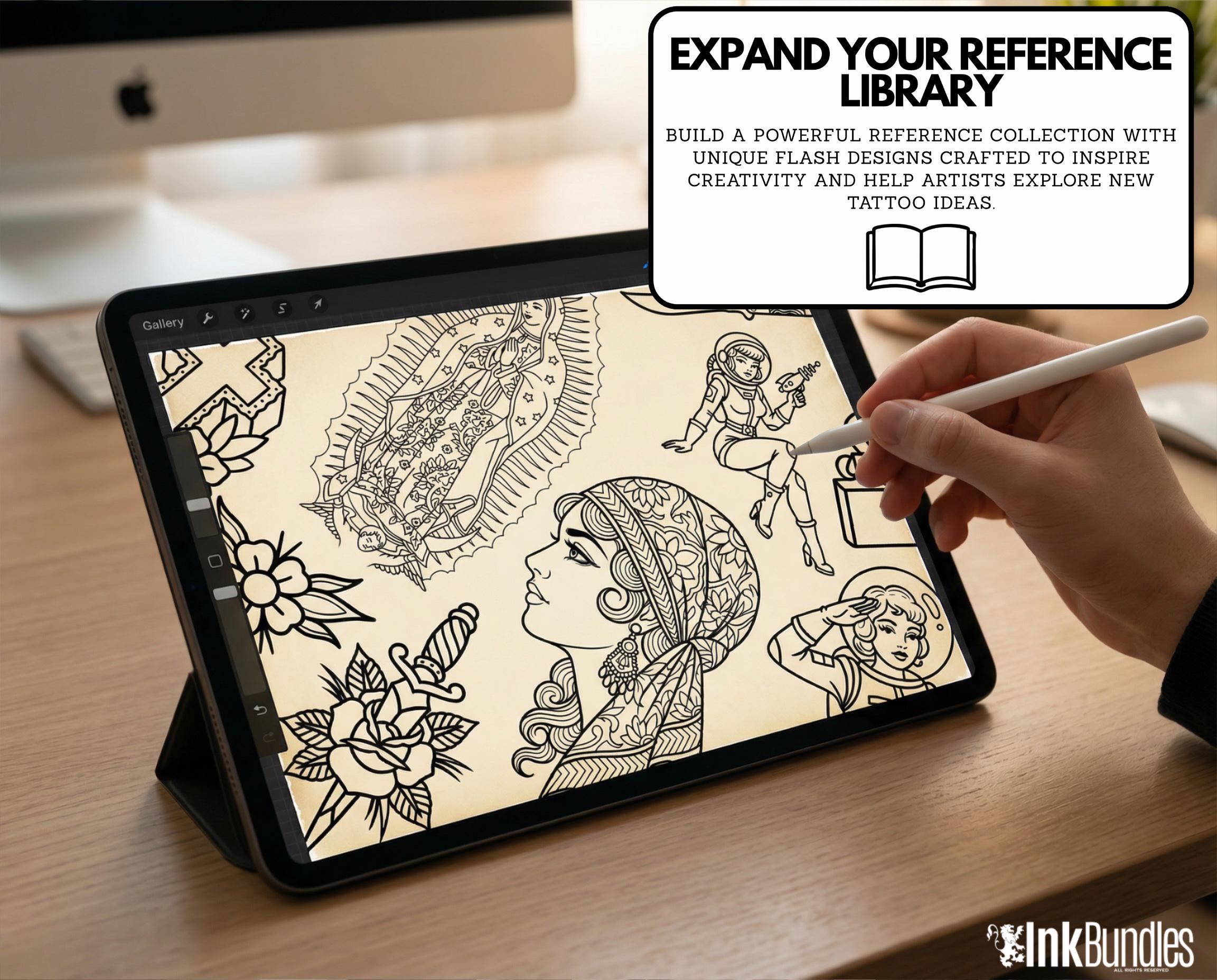 Traditional 1 230+ tattoos, traditional references (digital download)