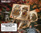 Neo Traditional Japanese Tattoo Reference Kit, Procreate Stamps + PNG, 120+ Clean Stencils