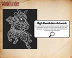 Neo Traditional Japanese Tattoo Reference Kit, Procreate Stamps + PNG, 120+ Clean Stencils