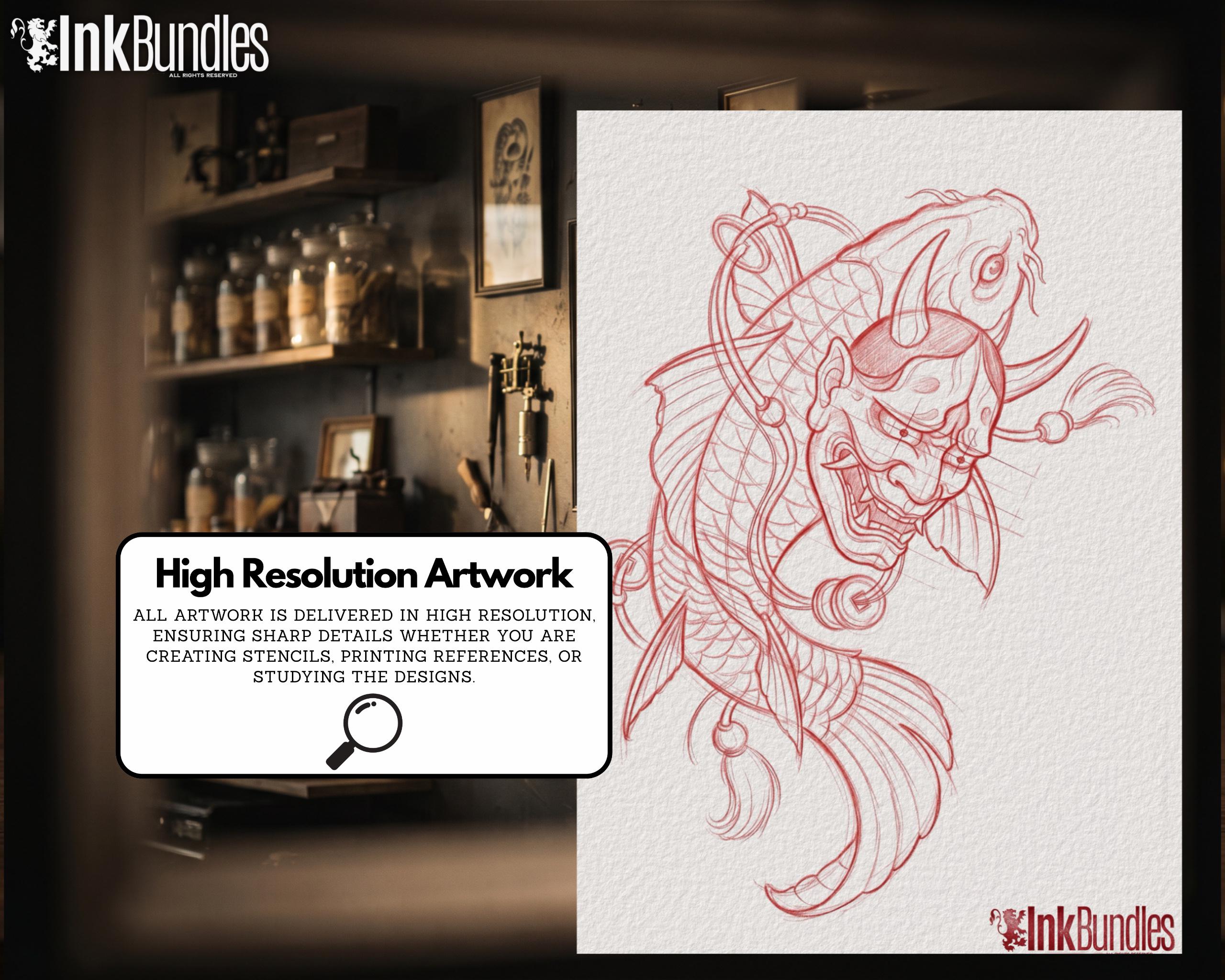 Devotion & Damnation - Neo Traditional Tattoo Flash PDF