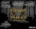 Chicano Lettering Artist for Procreate, tattoo letter design kit,