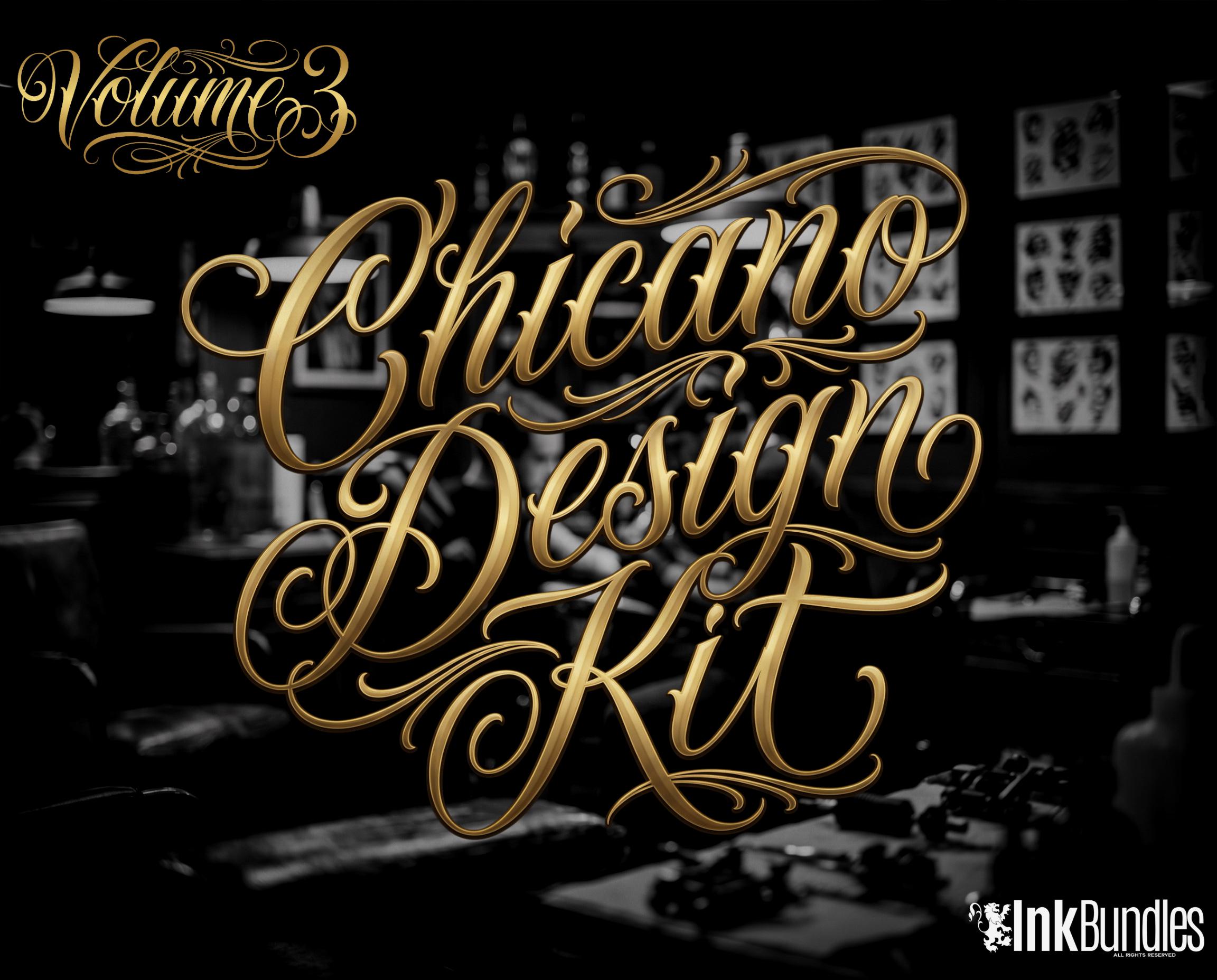 Procreate Tattoo Lettering Kit, Chicano Blackletter Fonts, 1200+ Stamps & Brushes