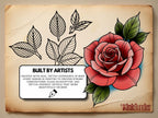 Procreate Neo traditional Fine Line Leaves, Custom Leaf Design Kit