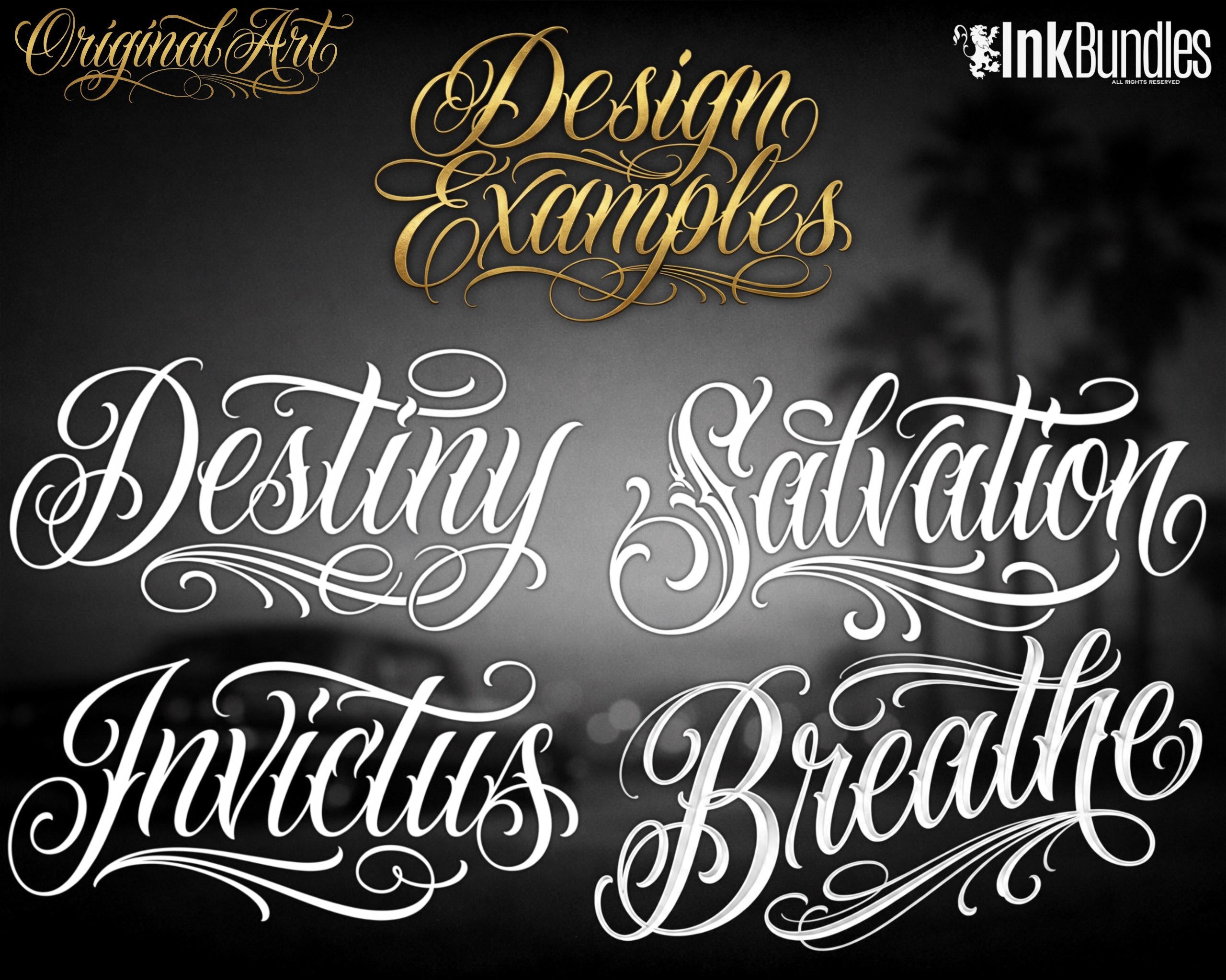 Chicano Lettering kit - Procreate XL | Cholo ( digital download ) Tattoo Fonts design kit