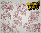 Omamori Lucky Charm Tattoo Stencil art – Japanese Amulets Procreate | PNG | PDF Tattoo References
