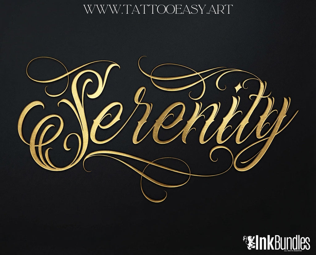 Tattoo Lettering Procreate Brushes, Stamps, PNG, SVG digital download