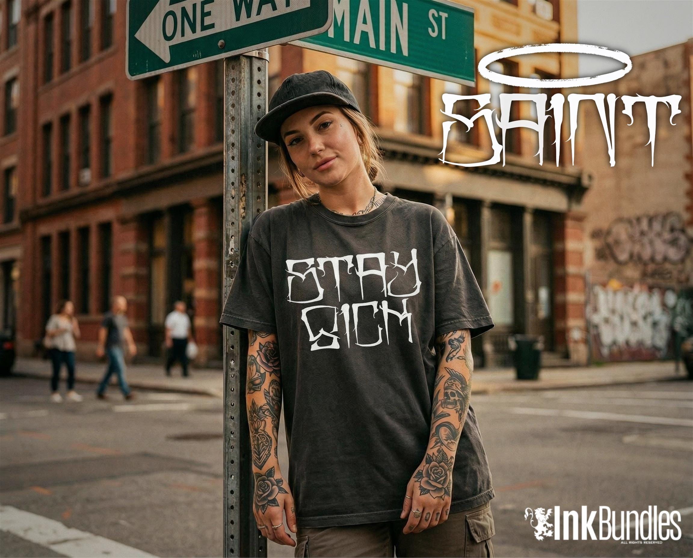 Tattoo Lettering Bundle for Procreate – Chicano Blackletter Fonts, Custom Script Brushes & PNG Lettering Pack