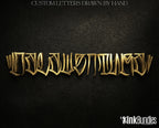 Tattoo Lettering Bundle for Procreate – Chicano Blackletter Fonts, Custom Script Brushes & PNG Lettering Pack