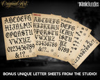 Procreate Tattoo Lettering Kit, Chicano Blackletter Fonts, 1200+ Stamps & Brushes