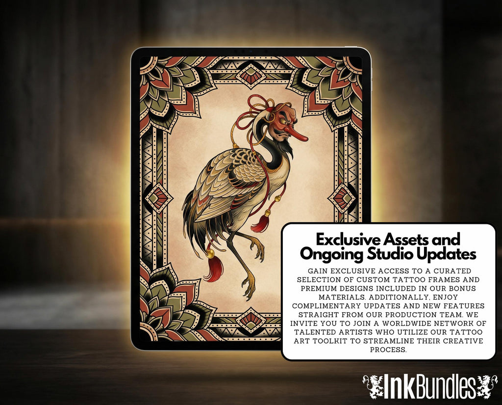 The Tattoo Art Toolkit: 1200+ Custom Stamps & Brushes (Digital Download)