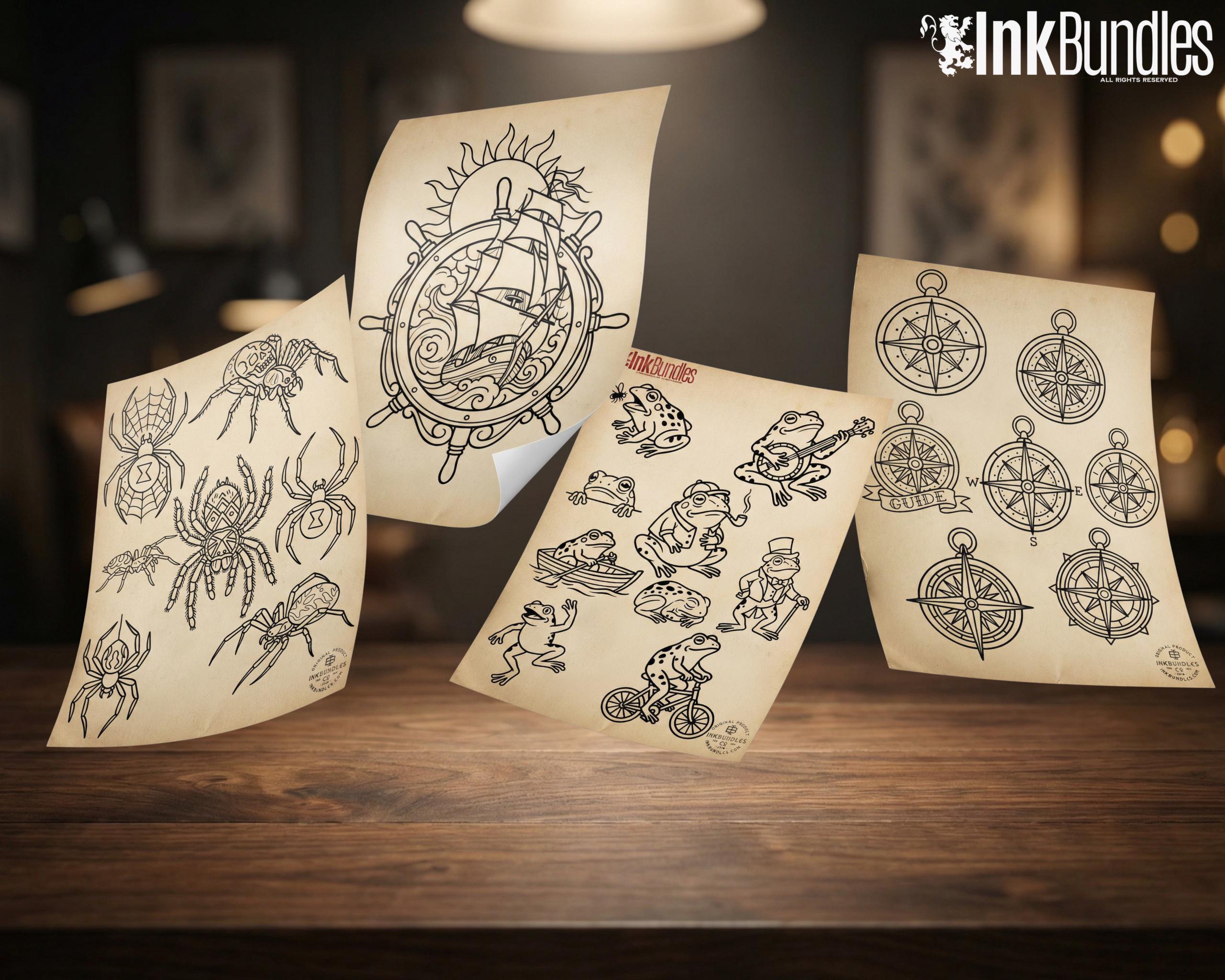 Tattoo Reference Book PDF, High-Res Flash Art, Digital Tattoo eBook, Traditional Neo Trad