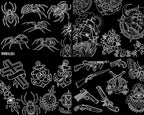 The Traditional Artist vol.3 1100+ Original old-school stencils