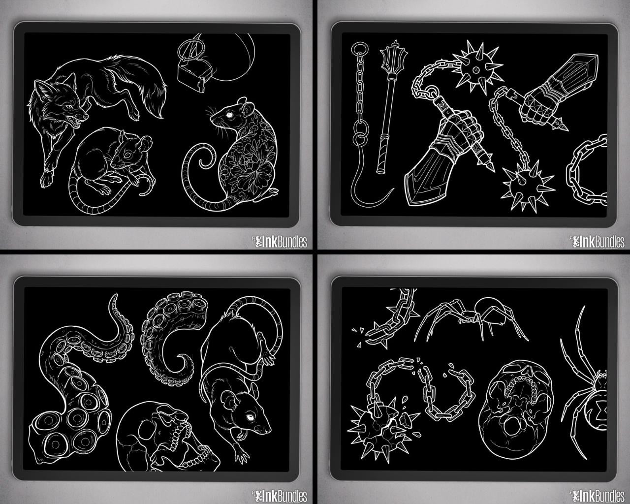 The Tattoo Art Toolkit: 1200+ Custom Stamps & Brushes (Digital Download)