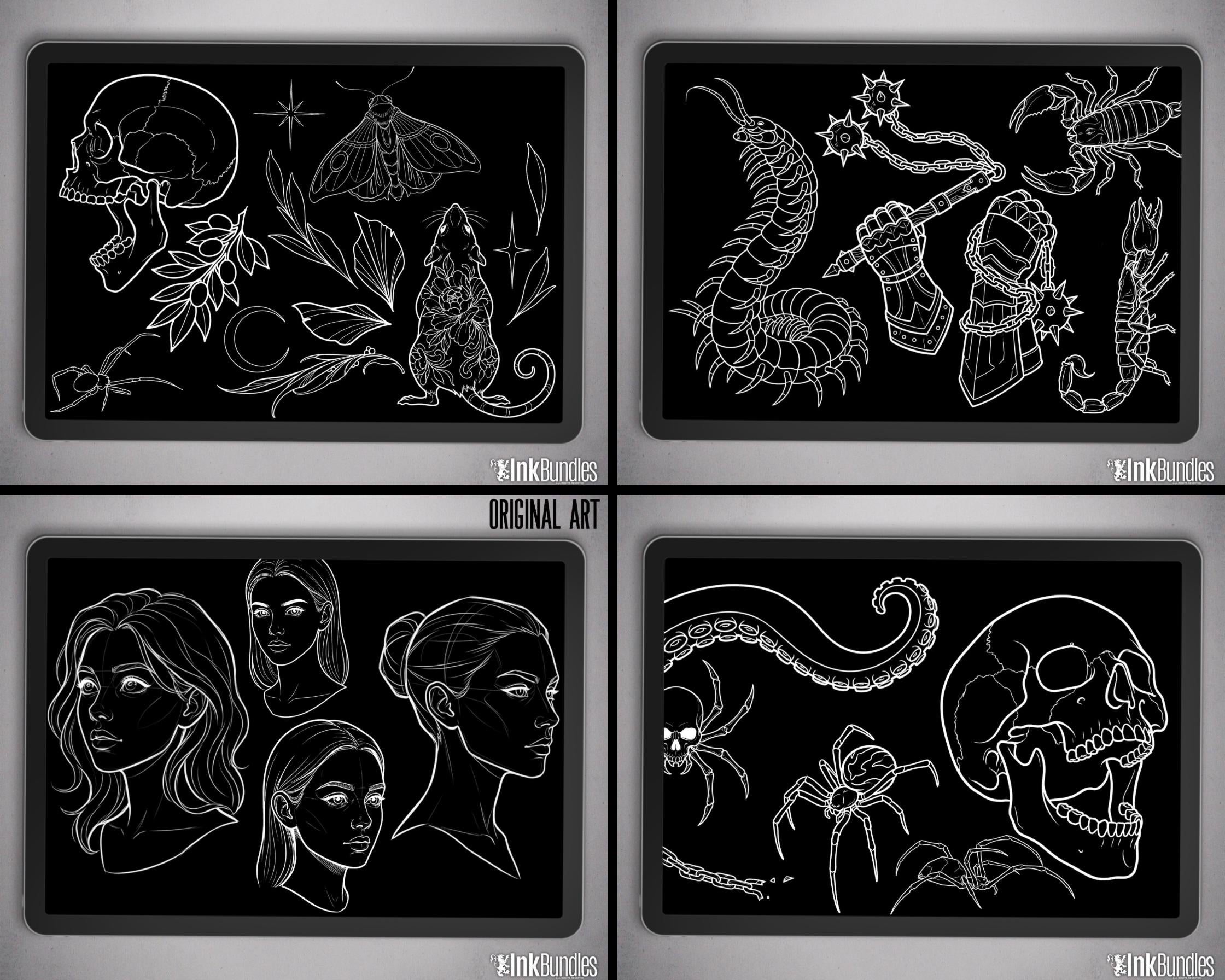The Tattoo Art Toolkit: 1200+ Custom Stamps & Brushes (Digital Download)