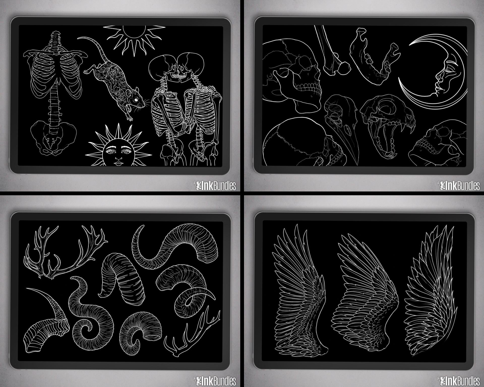 The Tattoo Art Toolkit: 1200+ Custom Stamps & Brushes (Digital Download)