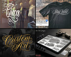 Chicano Lettering Artist for Procreate, tattoo letter design kit,