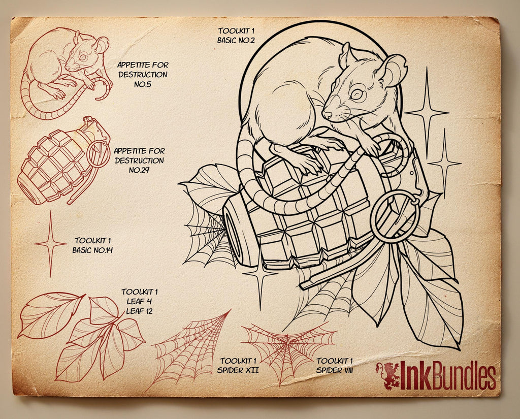 The Tattoo Art Toolkit: 1200+ Custom Stamps & Brushes (Digital Download)