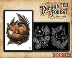 Neo Traditional Tattoo Bundle | The Enchanted Forest | Procreate + PNG | Wildlife tattoo stencils / pdf | Digital Download