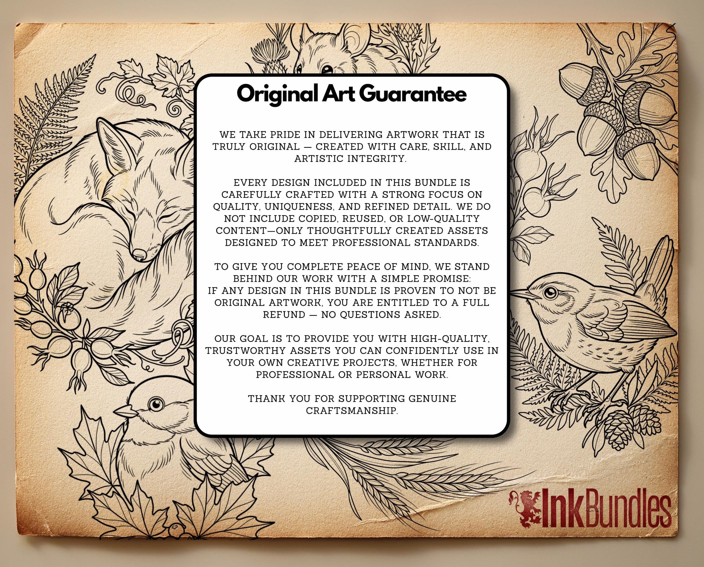 Neo Traditional Tattoo Bundle | The Enchanted Forest | Procreate + PNG | Wildlife tattoo stencils / pdf | Digital Download
