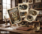 Neo Traditional Tattoo Bundle | The Enchanted Forest | Procreate + PNG | Wildlife tattoo stencils / pdf | Digital Download