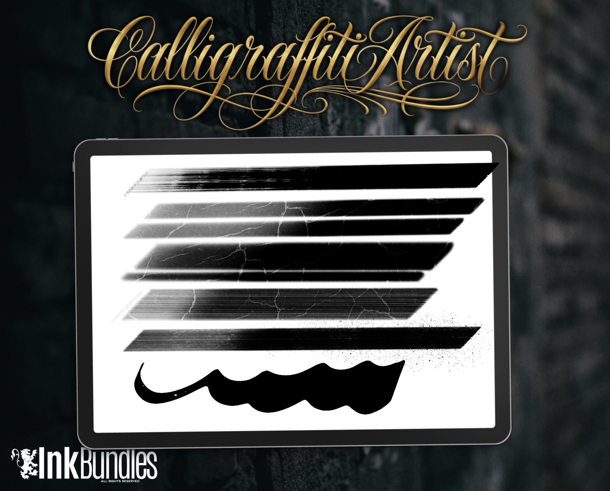 CaliGraffiti Lettering Kit for Procreate: 300+ Custom Letters, 40 Brushes (PDF Guide Included)