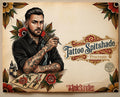 Tattoo Flash Brush Set: Watercolor, Spitshade, Ink, Paper Textures, digital download