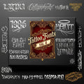 Tattoo Lettering Bundle for Procreate – Chicano Blackletter Fonts, Custom Script Brushes & PNG Lettering Pack