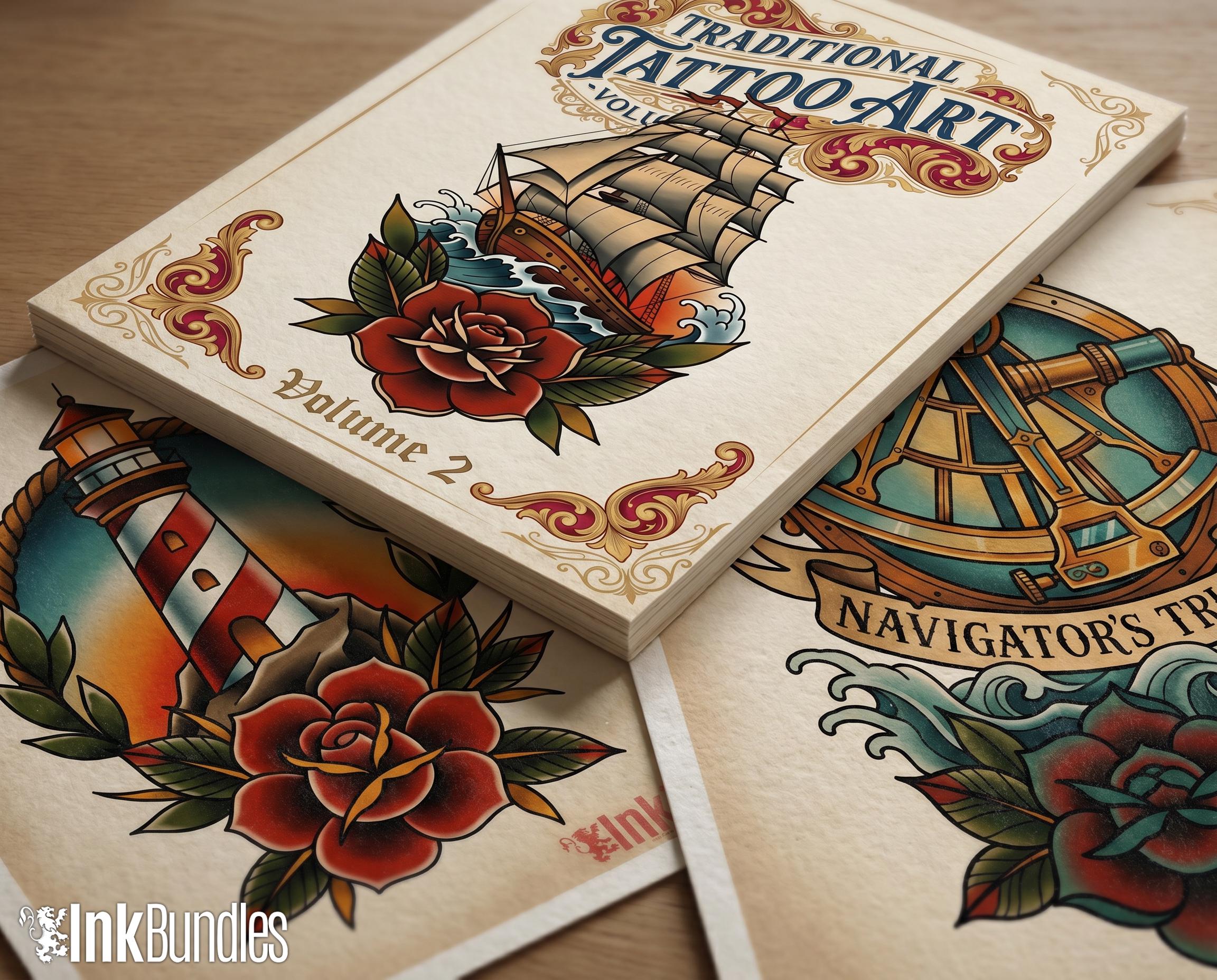 The Traditional Tattoo Artist 2 - 1000+ files, PNG, SVG & EPS Procreate/Photoshop Stencils