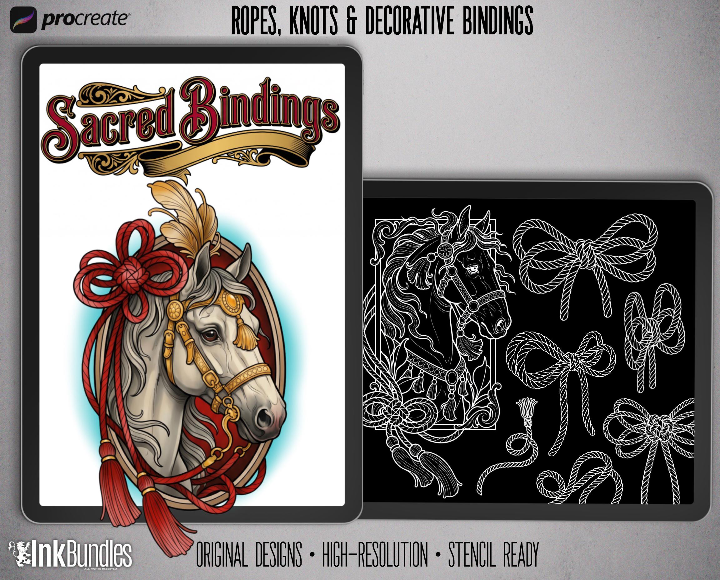 Sacred Bindings | Ropes, knots, Lucky Charms | Tattoo references, creative kit, Procreate