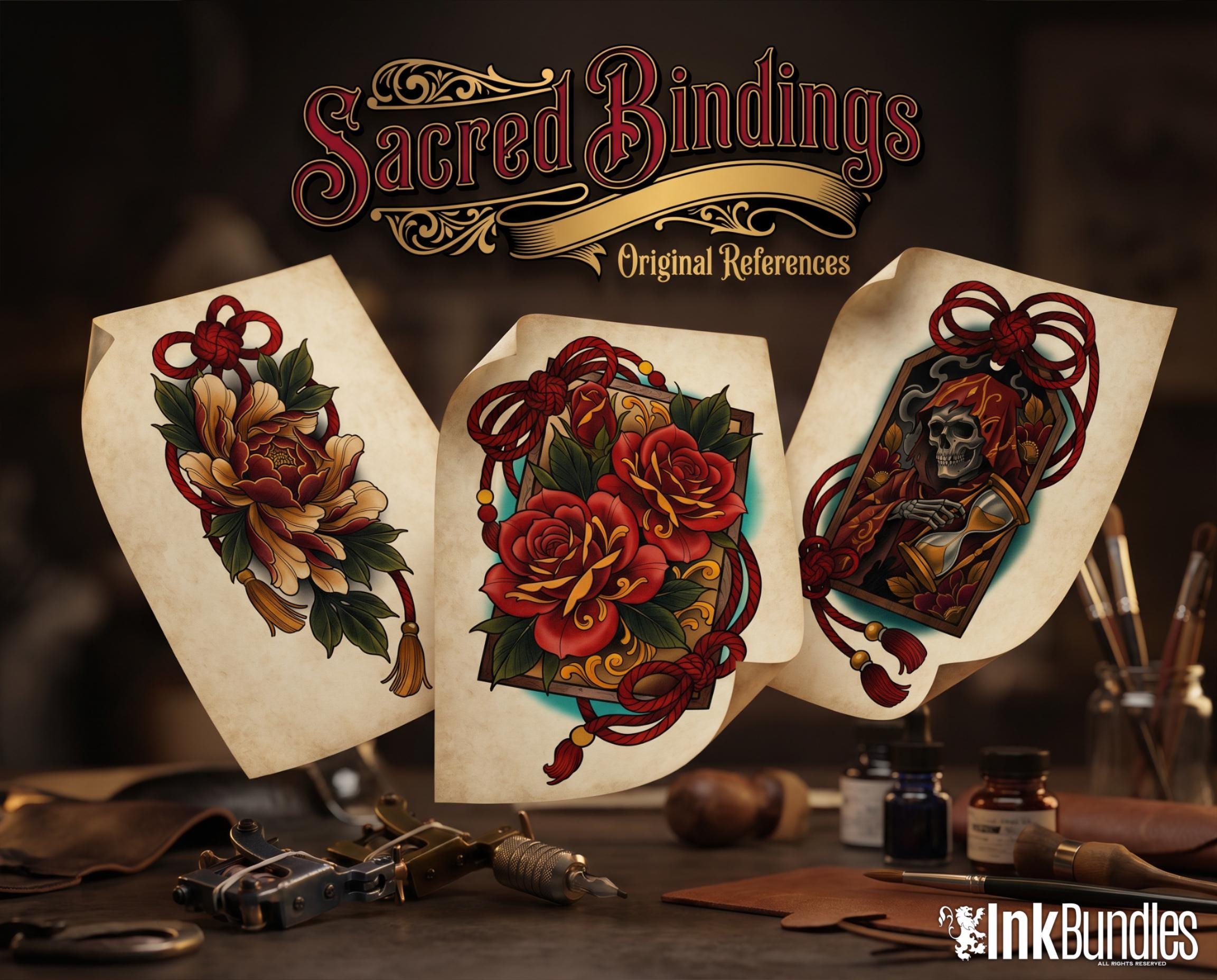 Sacred Bindings | Ropes, knots, Lucky Charms | Tattoo references, creative kit, Procreate