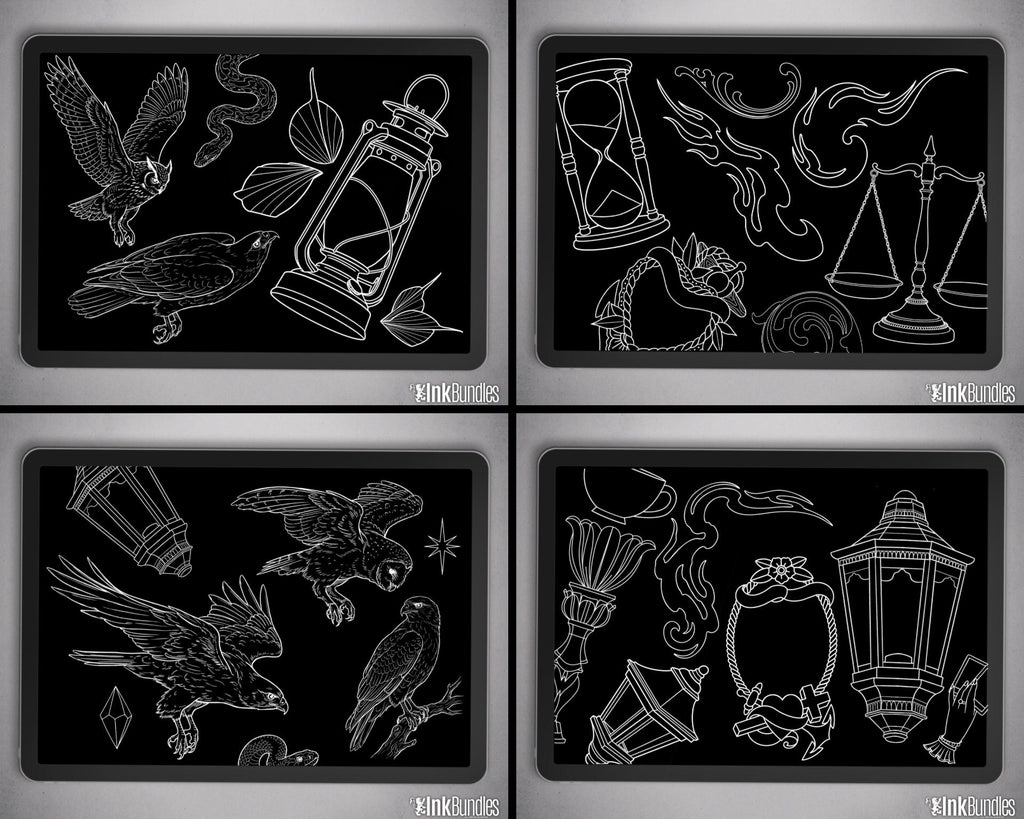 The Tattoo Art Toolkit: 1200+ Custom Stamps & Brushes (Digital Download)