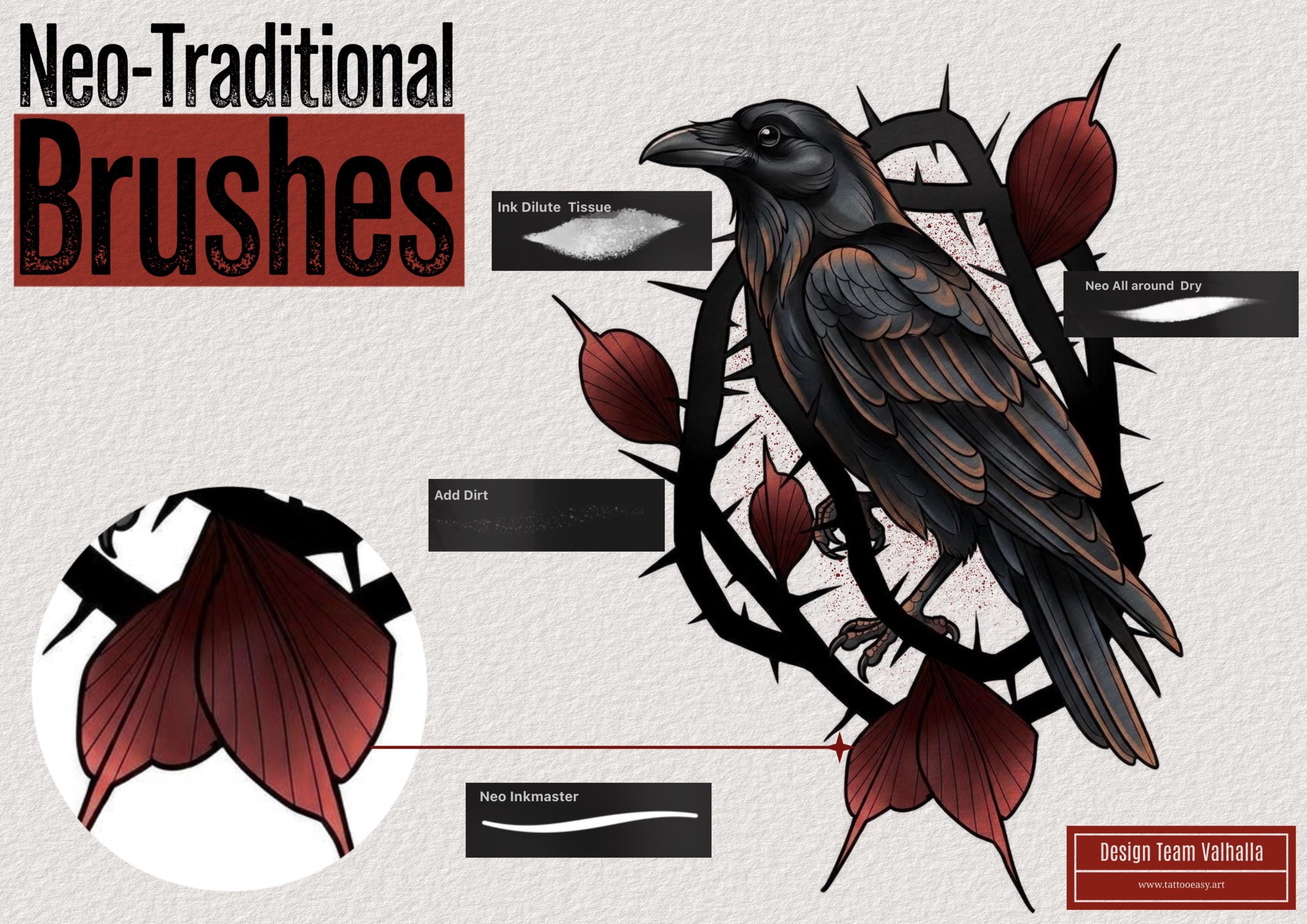 Procreate Neo-Traditional Paint Brushes: Custom made (Digital Download)