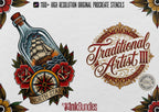 The Traditional Artist vol.3 1100+ Original old-school stencils