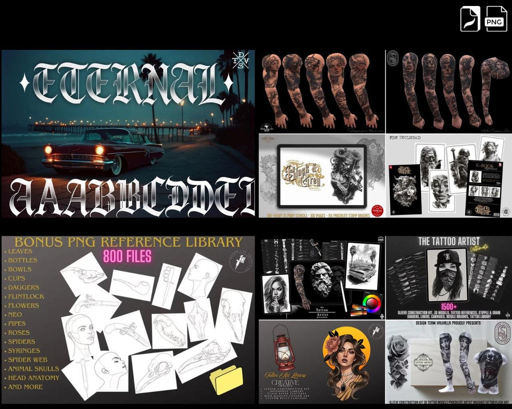 Procreate Ultimate Tattoo Reference Library