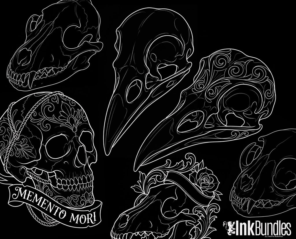 Procreate, Skull tattoo designs, Skulls & Bones, custom art