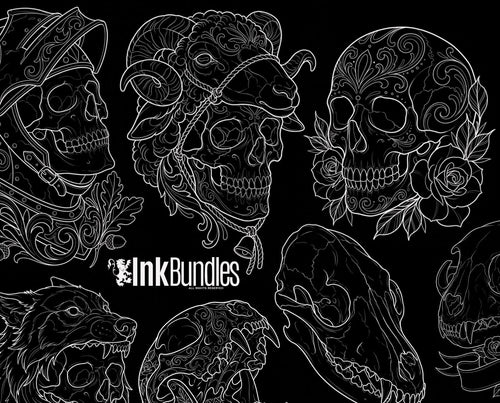 Procreate, Skull tattoo designs, Skulls & Bones, custom art