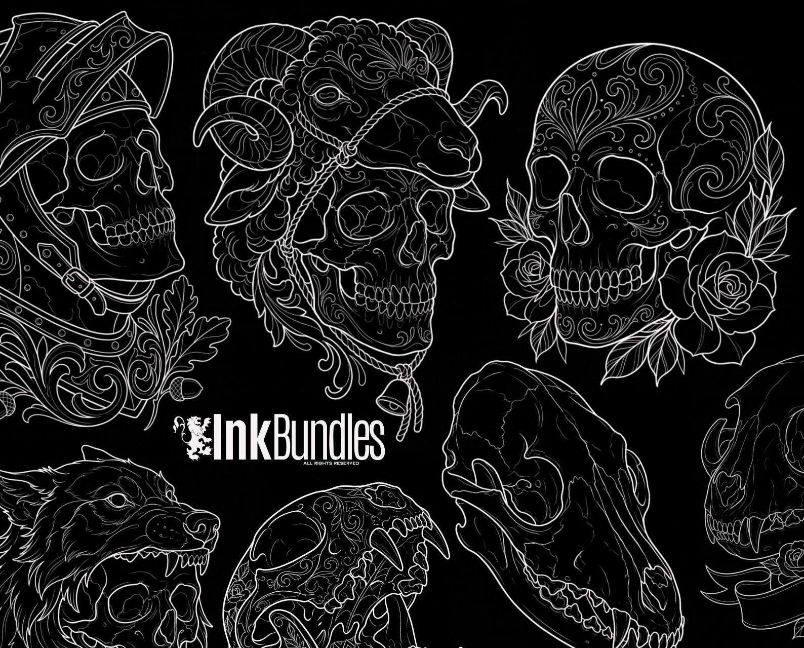Procreate, Skull tattoo designs, Skulls & Bones, custom art