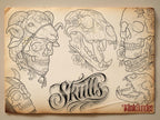 Procreate, Skull tattoo designs, Skulls & Bones, custom art