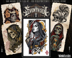 Seventh Seal, Dark Macabre Tattoo Art, Neo-Traditional Procreate Stamps, Tattoo Stencils