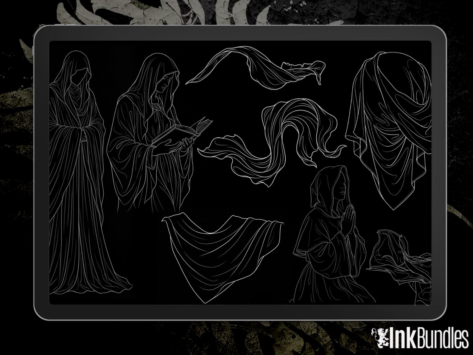 Art Nouveau Designs | Procreate + PNG & Ebook| Floral Designs | stencils