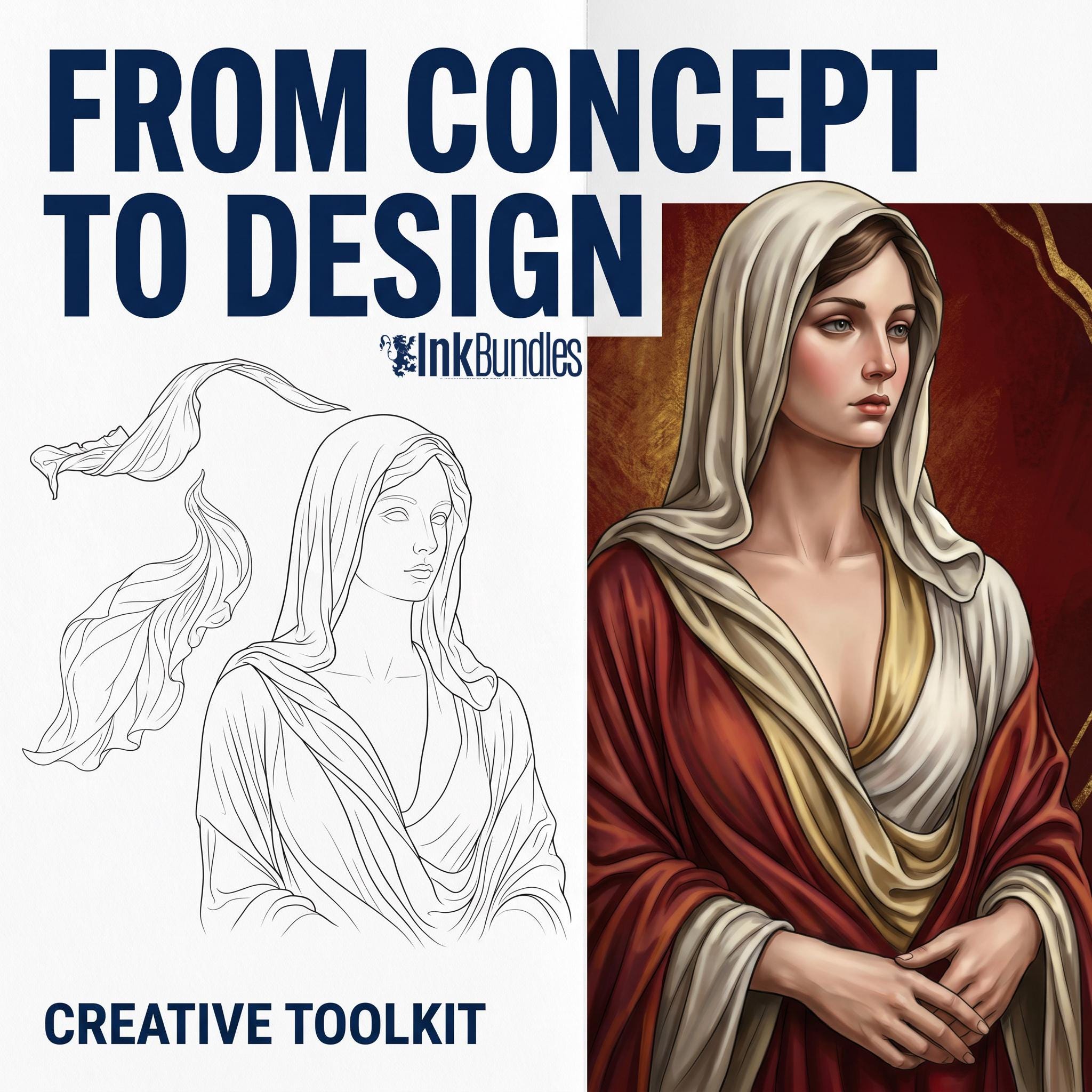 Art Nouveau Designs | Procreate + PNG & Ebook| Floral Designs | stencils
