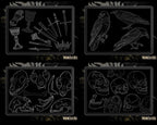 Procreate Neo-Traditional Toolkit | original art | 1000+ assets | Tattoo Creative Kit
