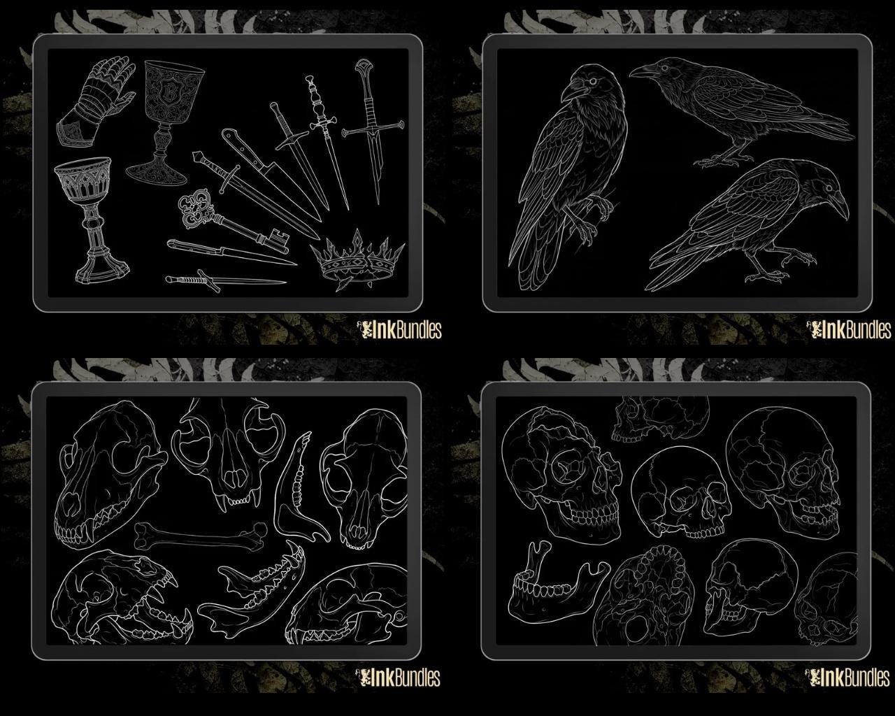 Procreate Neo-Traditional Toolkit | original art | 1000+ assets | Tattoo Creative Kit