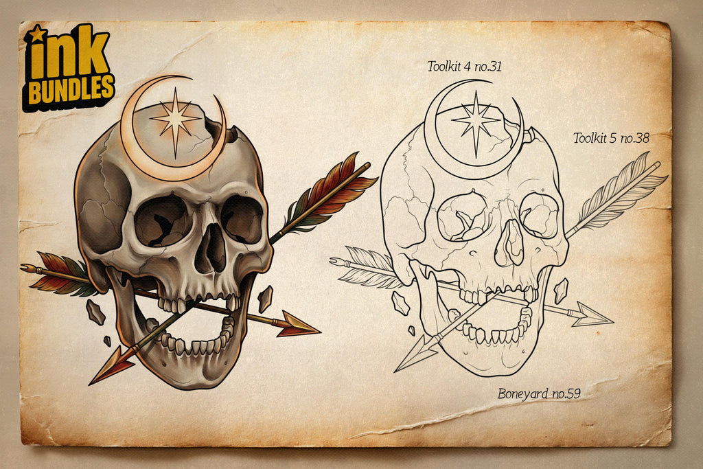 Procreate Neo-Traditional Toolkit | original art | 1000+ assets | Tattoo Creative Kit