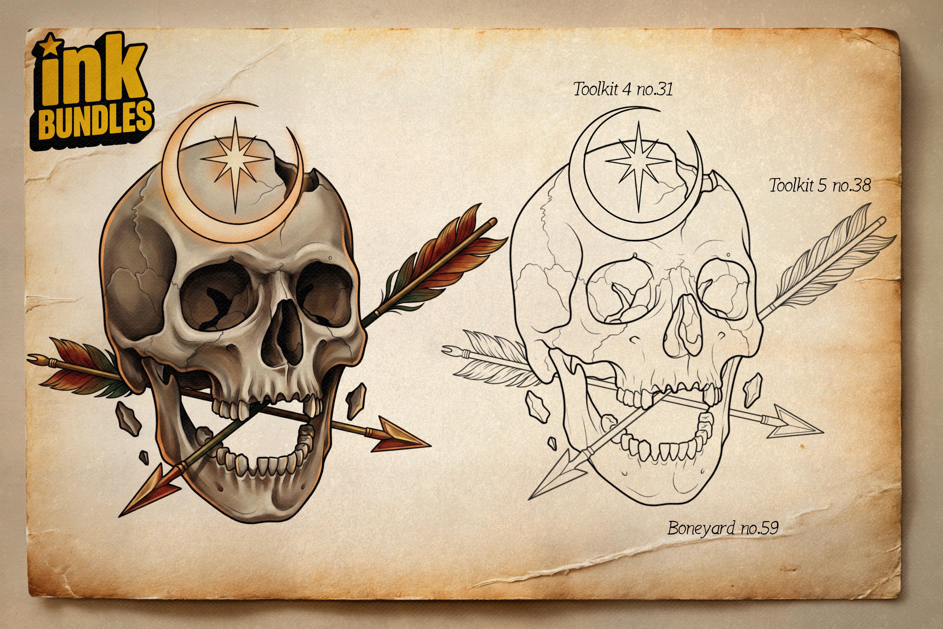Procreate Neo-Traditional Toolkit | original art | 1000+ assets | Tattoo Creative Kit