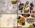 Procreate Tattoo collection 2025 | high resolution stencils | Creative Original Tattoo Stamp Brushes