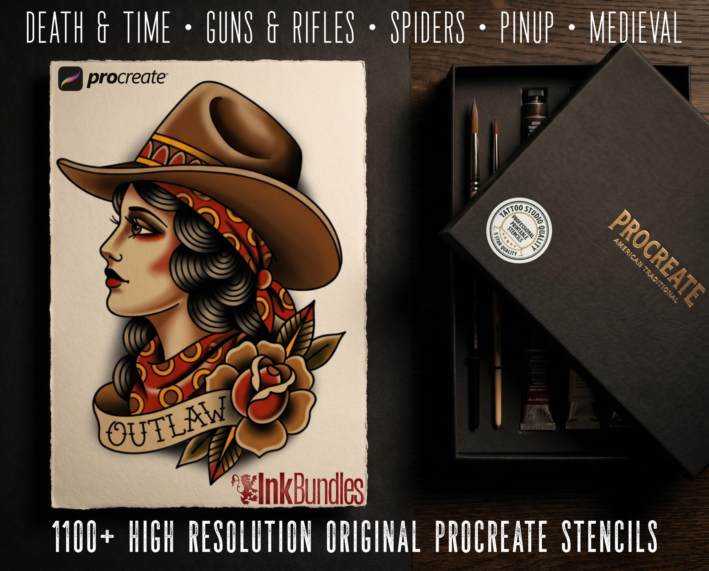 The Traditional Artist vol.3 1100+ Original old-school stencils