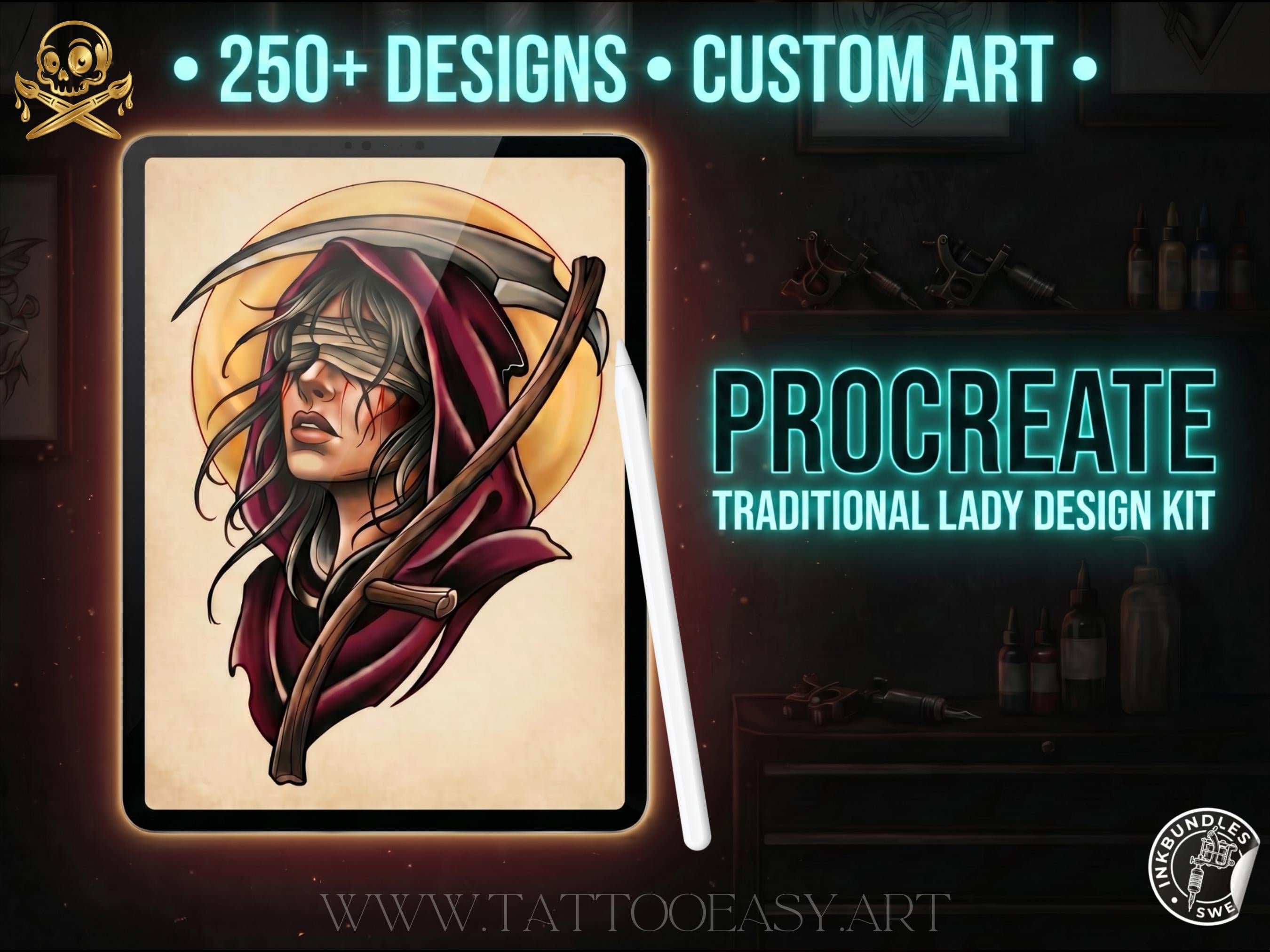 Procreate ~ The traditional lady diy kit