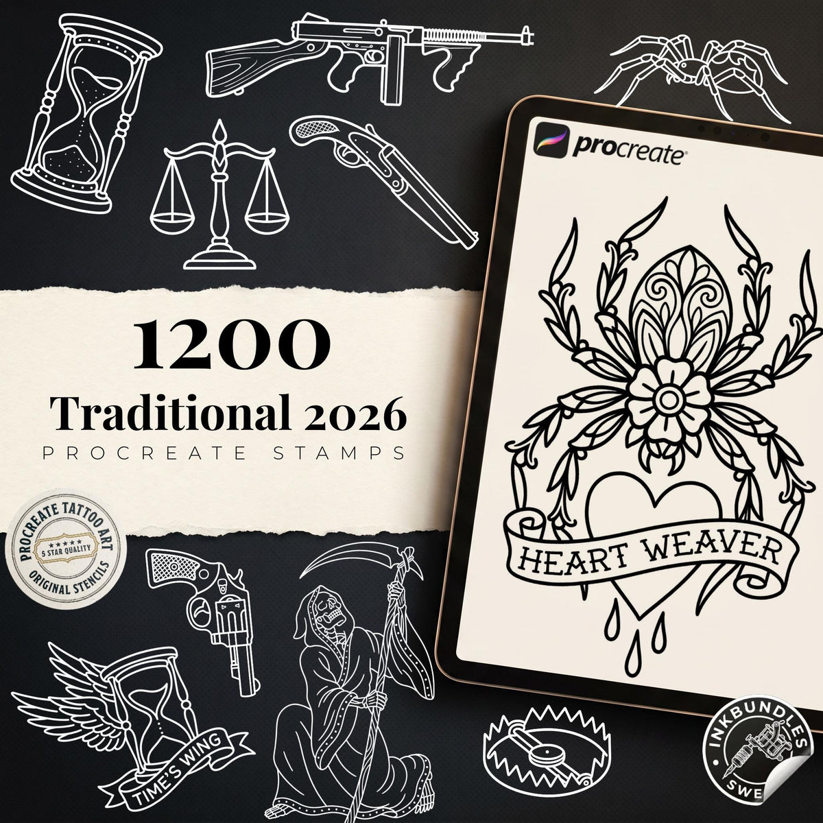 The Traditional Artist vol.3 — old-school stencils