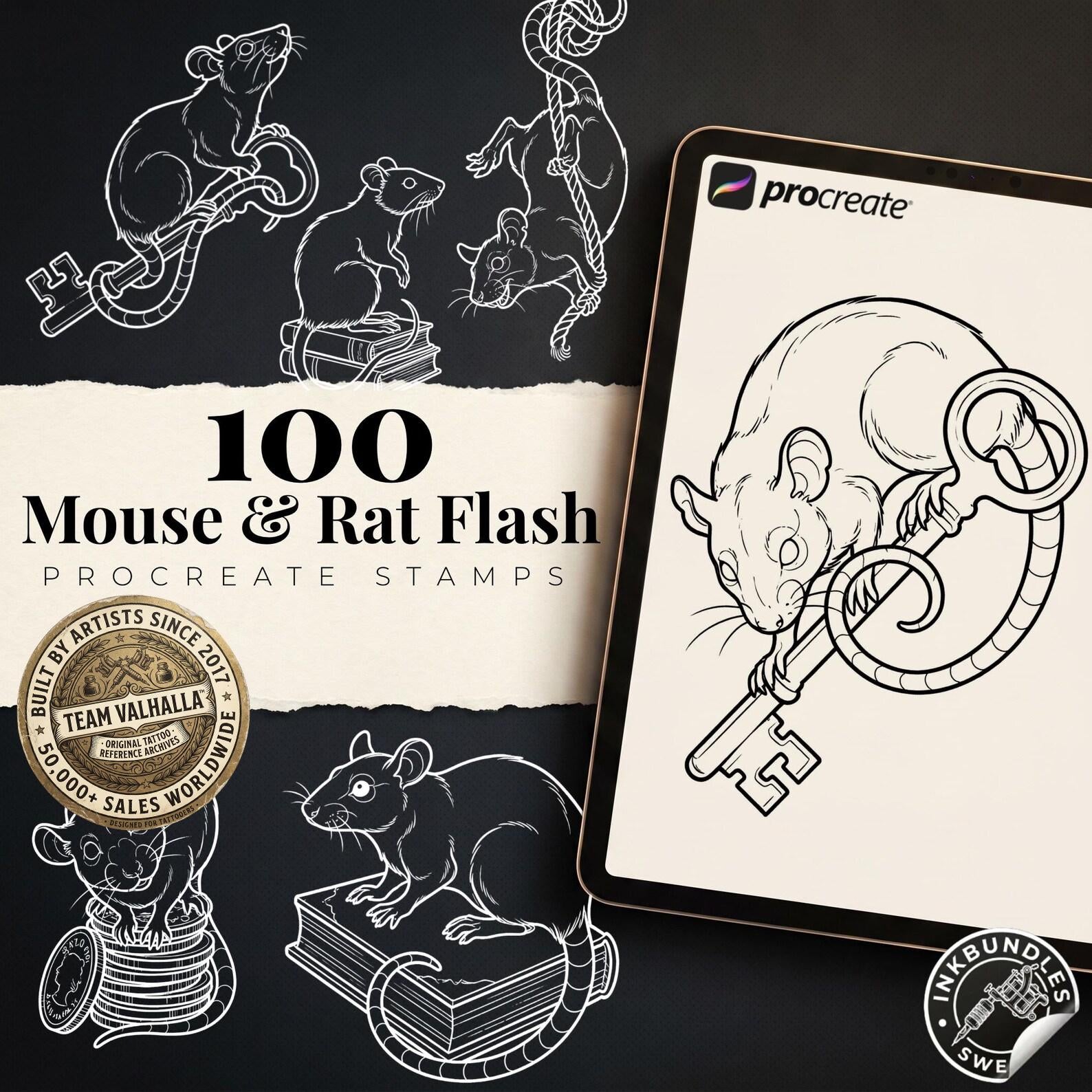 Traditional Rats - custom art | Tattoo Stencils | Flash designs